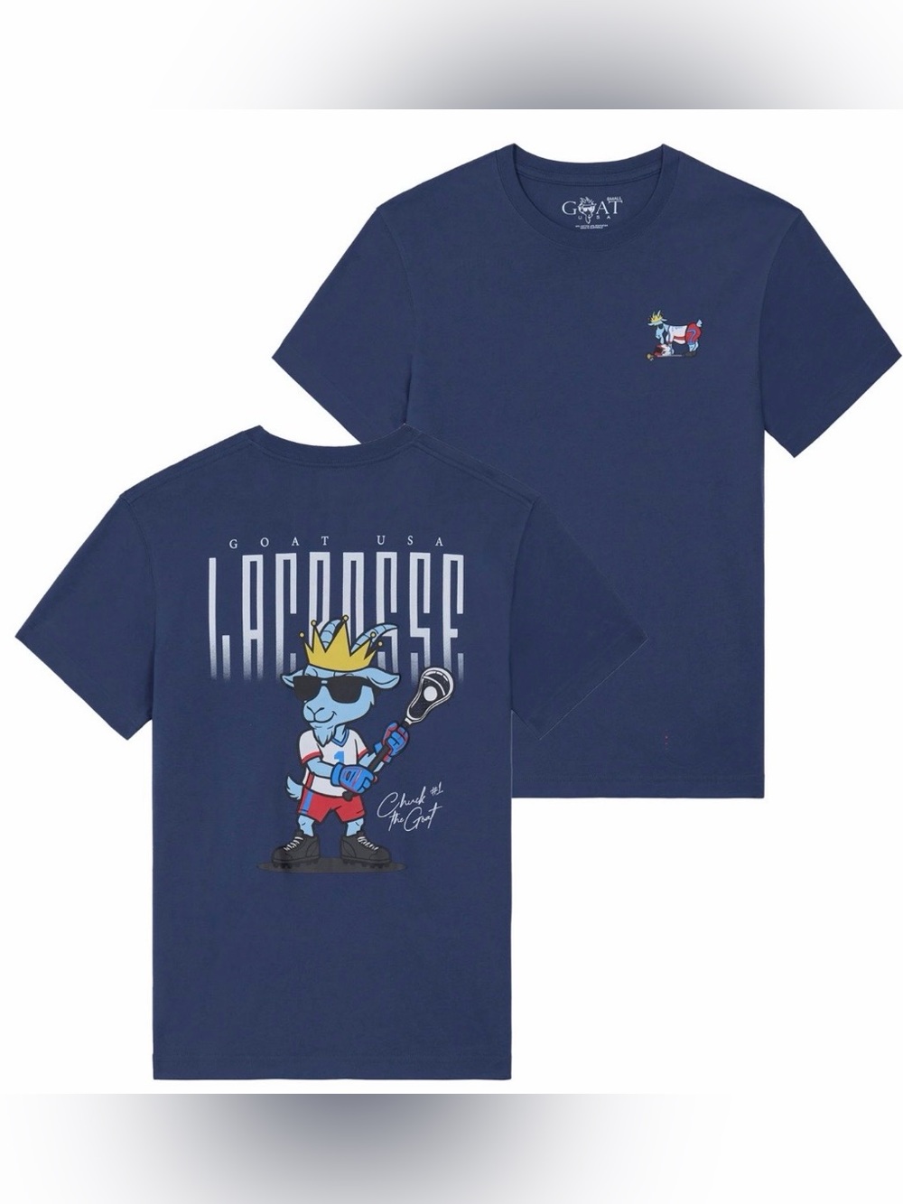 NWT: GOAT USA Kid’s All-Star Lacrosse T-Shirt, Blue, Youth Med (8)